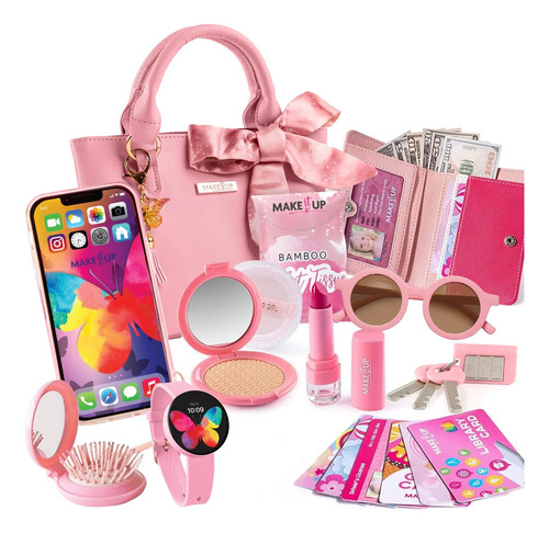 Maquillaje Y Bolso Para Niñas De Con Accesorios