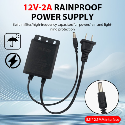 Adaptador De Corriente 12v2a Resistente Al Agua, Duradero Y