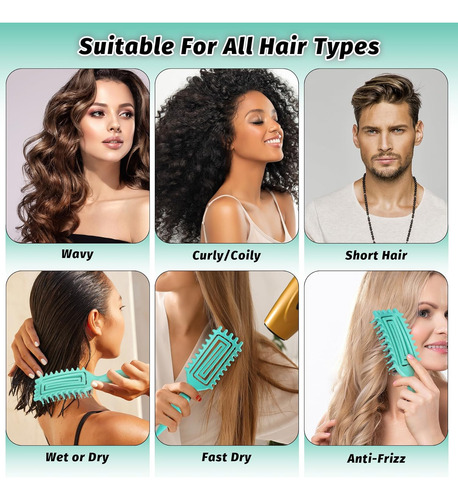 Cepillo Para Cabello Rizado, Con Ventilación, Que Define Los