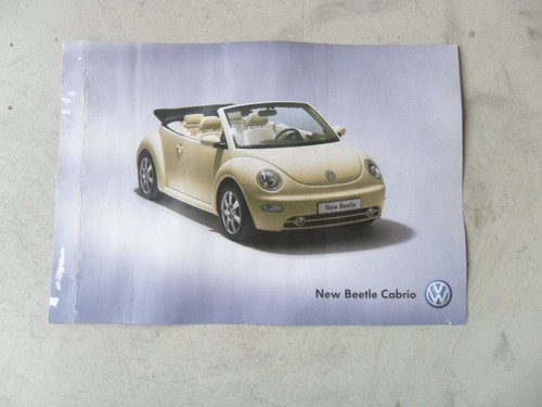 Folleto Vw New Beetle Cabrio Antiguo No Es Manual Catalogo