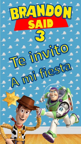 Video Tarjeta Invitación Digital- Toy Story 1