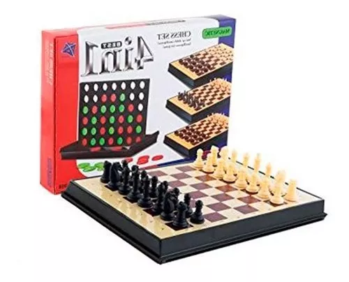 Quadro Xadrez e Damas Eurochess – 4 Jogadores - Xadrez - Compra na