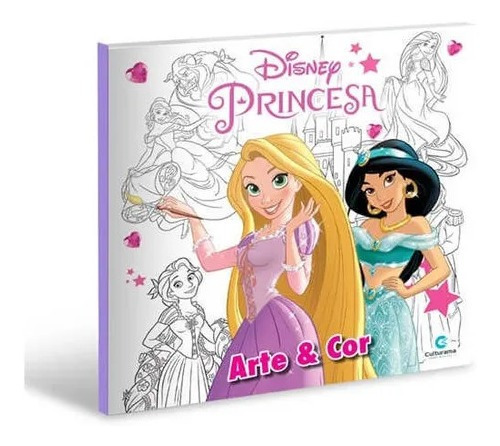 Imagem 1 de 4 de Livro Grande Para Colorir Princesas Disney Infantil Menina