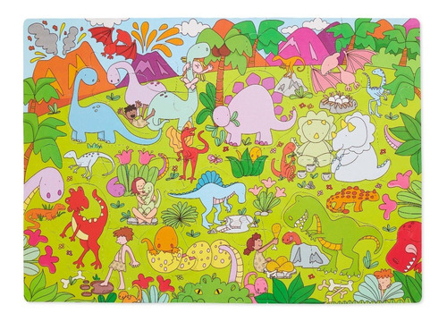 Imagen 2 de 10 de Rompecabezas Dino Piso Didactico Puzzle Infantil Niños