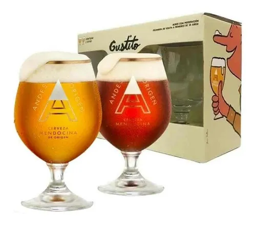 comprar 6 Copas De Cerveza Andes Gift Pack X6 U. 330 Ml Caja Regalo