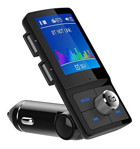 Transmisor Fm Bluetooth Para Coche/usb, Color Negro