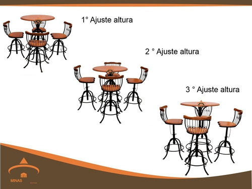 Conjunto Bistrô Pra Varanda Área Externa Mesa 4 Cadeiras