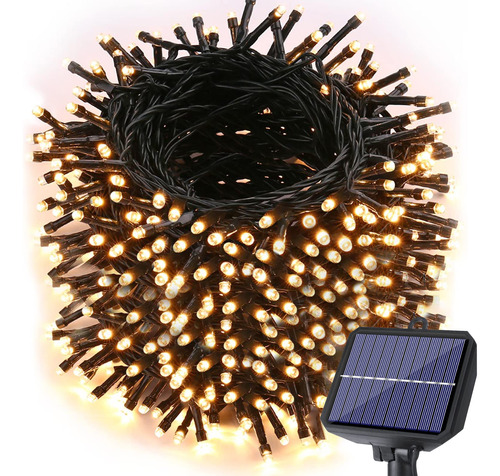 Toodour Luces Solares De Navidad, 121 Pies, 350 Led, 8 Modos