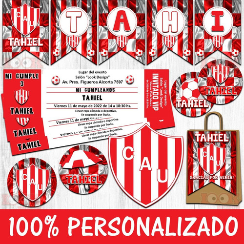 Kit Imprimible Candy Unión De Santa Fé Fútbol Personalizado