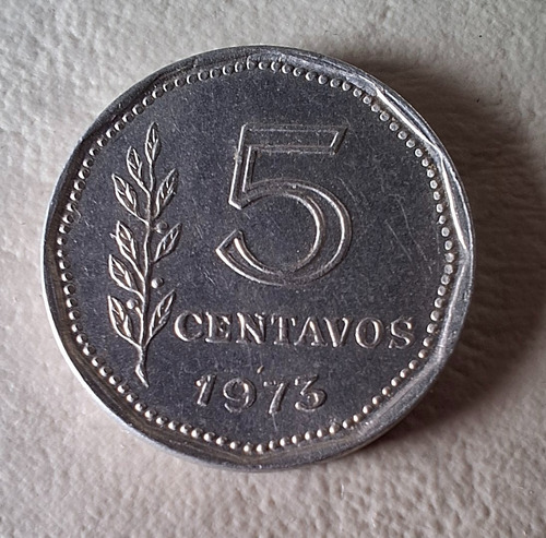Moneda Argentina 5 Centavos 1973. Usado. Excelente (Usado)