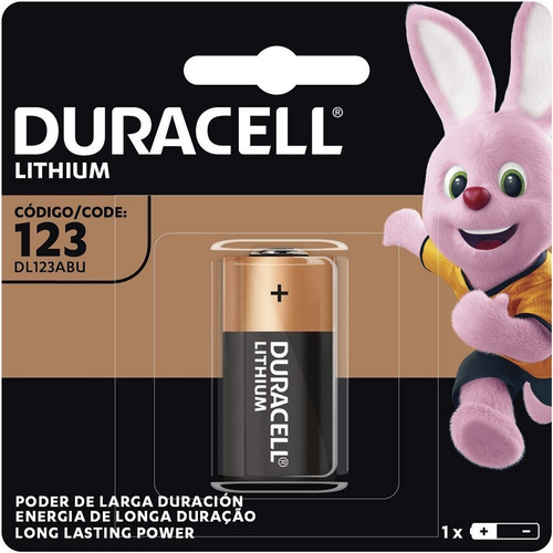01 Pilha Bateria Cr123 Duracell 1 Cartela