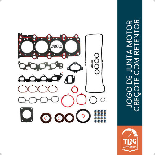 Jogo De Juntas Cabeçote Retentor Suzuki J20a Sx4 2.0 16v J2