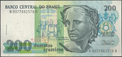 Brasil 200 Cruzeiros Nd1990 P229