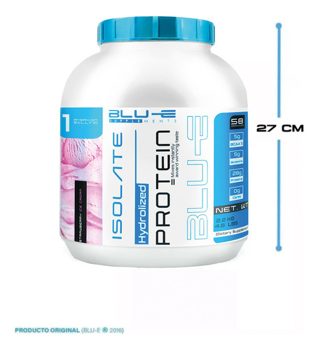Proteína Whey Hidrolizada Isolate Blu-e 2.2kg Varios Sabores Fresa