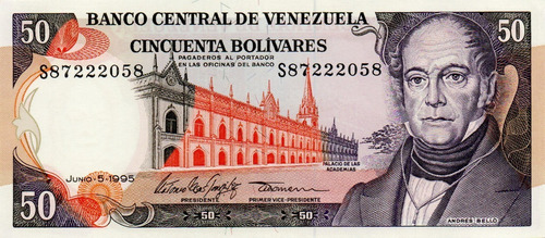 Billete 50 Bolívares 5 De Junio 1995 Serial S8