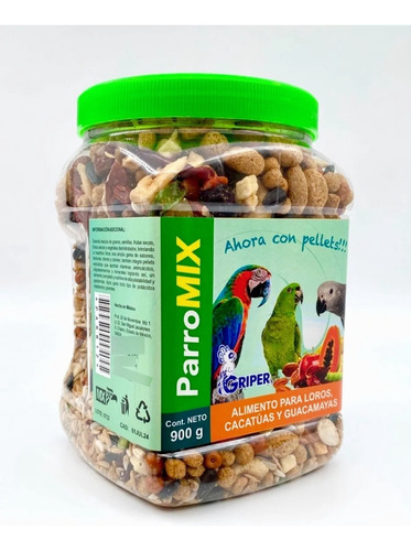 Alimento Completo Para Loros Y Guacamayas Parromix 900 G