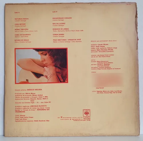 Lp Cristina Camargo 1980 Com Encarte Raro | MercadoLivre