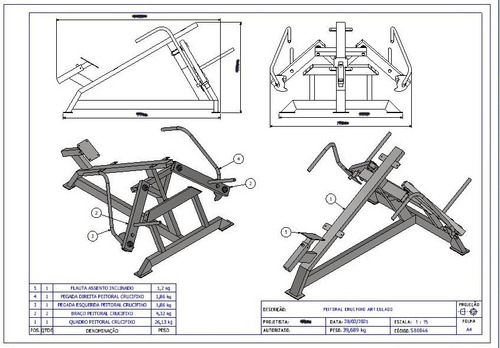 Projeto - Peitoral Crucifixo Articulado Preto