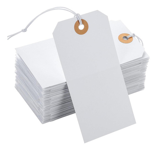 100 Etiquetas De Regalo Con Cuerda, Etiquetas De 7x3,5 Cm