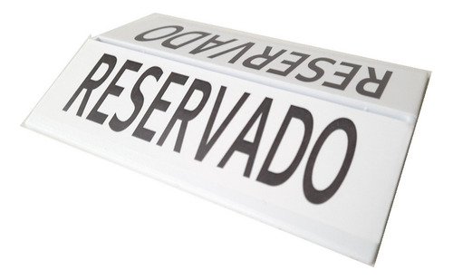 Cartel Aviso De Mesa Reservada Base Blanca Dioggisa V.crespo