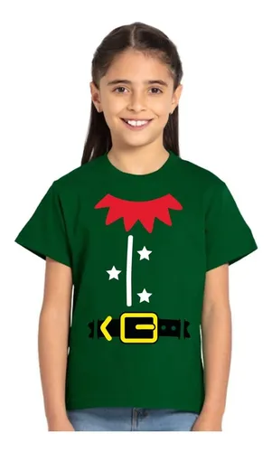 Playera Infantil Traje De Duende Navidad Santa Claus Env o gratis