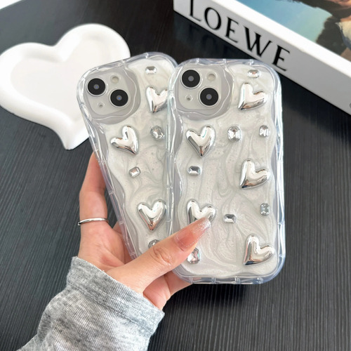 Funda Para iPhone Uso Rudo Preciosa 3d Con Forma De Corazón
