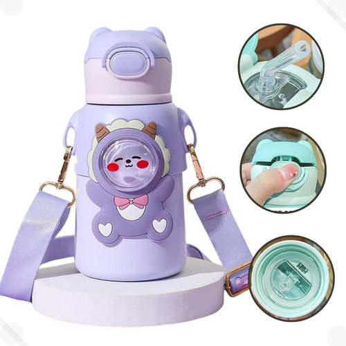 Botella Térmica Infantil De Acero Inoxidable De 500 Ml, Anti