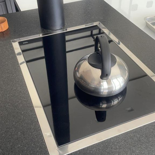 Chapa Vitrocerâmica 65 X 45 Para Fogão A Lenha Moldura Inox