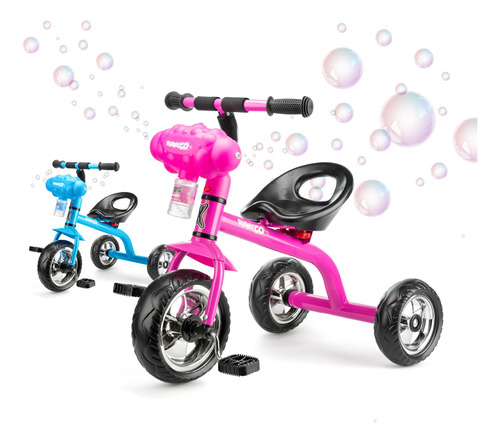 Bicicleta 3 Ruedas Niños Con Máquina Burbujas, Desde 3 Años. Color