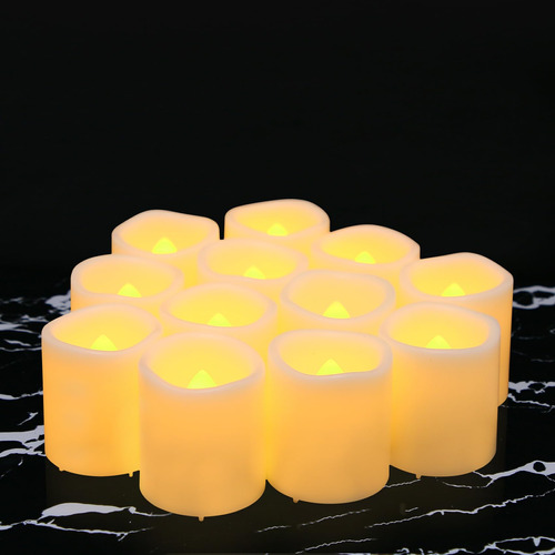 7linray Paquete De 12 Velas Votivas Led Sin Llama Con Tempor