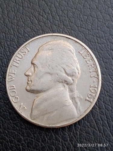 Moeda Usa Jefferson Nikel 5 Cents 1961 D (Usado)