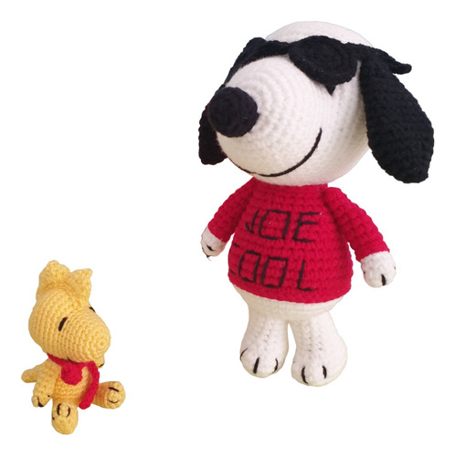 Peluche Snoopy Joe Cool 20 Cm + Woodstock