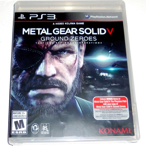 Videojuego Metal Gear Solid V Ground Zeroes Ps3 Sellado