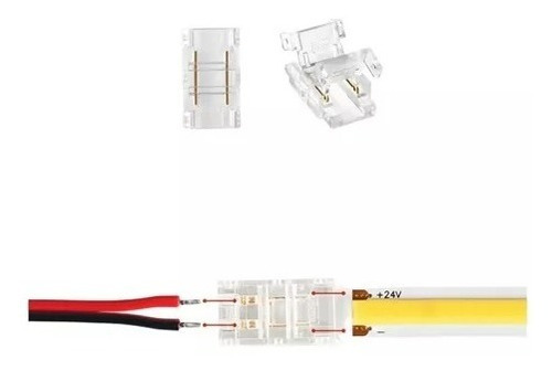 Pack X 3 Conector Tira-cable 2 Pines P/tira Led 8mm/ip66