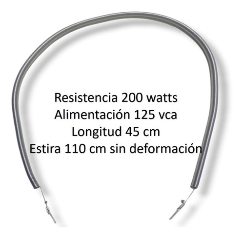 2 Pza Resistencia Eléctrica 200 Watts & 125vca & Calefacción