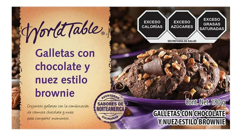 Galletas Con Chocolate Y Nuez Estilo Brownie World Table