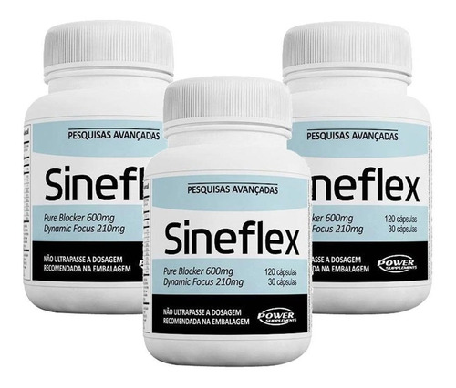 3x Sineflex 150 Cápsulas - Power Supplements