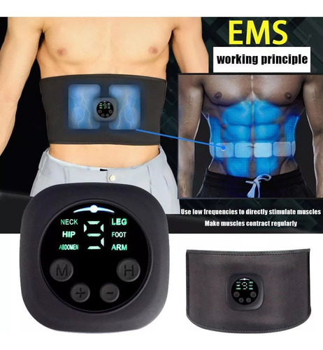 Cinturón De Emagrecimento Eléctrico De Ejercitador Abdominal