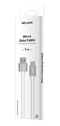 Cable Carga Y Datos Micro Usb Wesdar T9 Carga Rapida