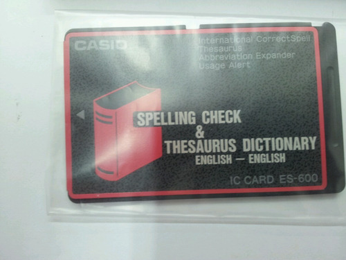 Tarjeta Casio Es-600 Para Agenda Casio Sf-9000.