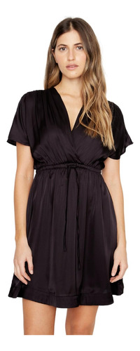 Vestido Luci Satin Negro Jacinta Tienda