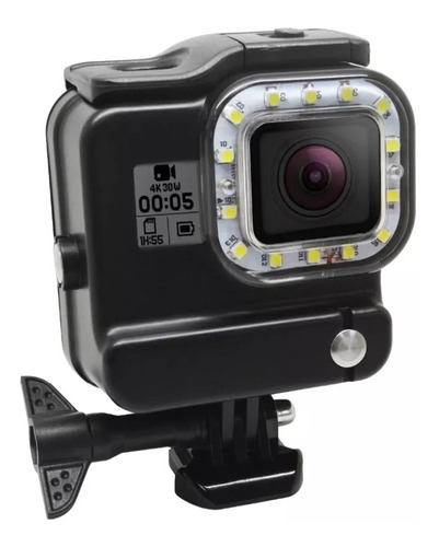 Carcasa Impermeable Con Luz Led Para Cámara Gopro Hero 5,6y7