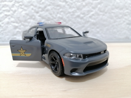 Patrulla De Policía Dodge Charger, Escala 1/43, Metál, 11cms