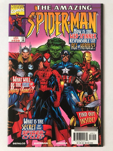 Amazing Spiderman #439 Marvel Comics 1998 Avengers Fantastic