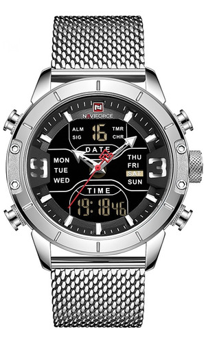 Naviforce Nf9153 Reloj Estilo Moderno_malla Acero_calidad