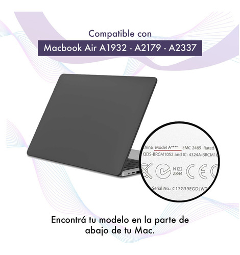 Protector Compatible Mac Air 13 A1932 A2179 A2337 - Acrilico