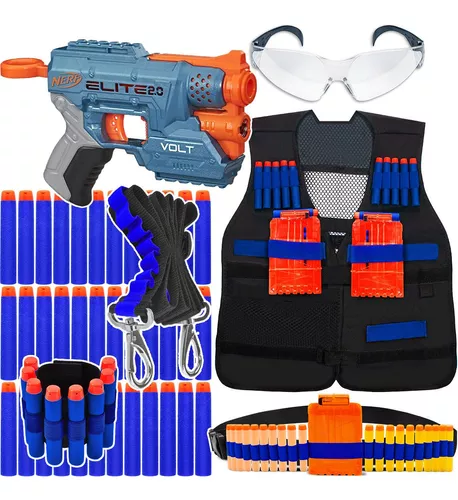 Kit 2 Arminhas Estilo Nerf 13 Dardos Alvo E Óculos Infantil