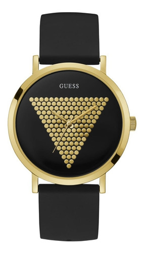 Reloj Guess W1161g1 Para Hombre Acero Inoxidable Color de la malla Negro Color del bisel Dorado Color del fondo Negro/Dorado