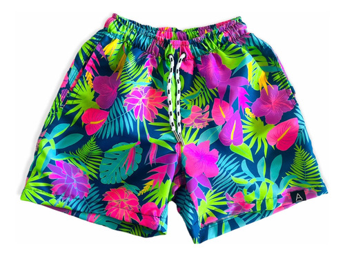 Short De Baño Niño Microfibra Con Sosten Red Tropical
