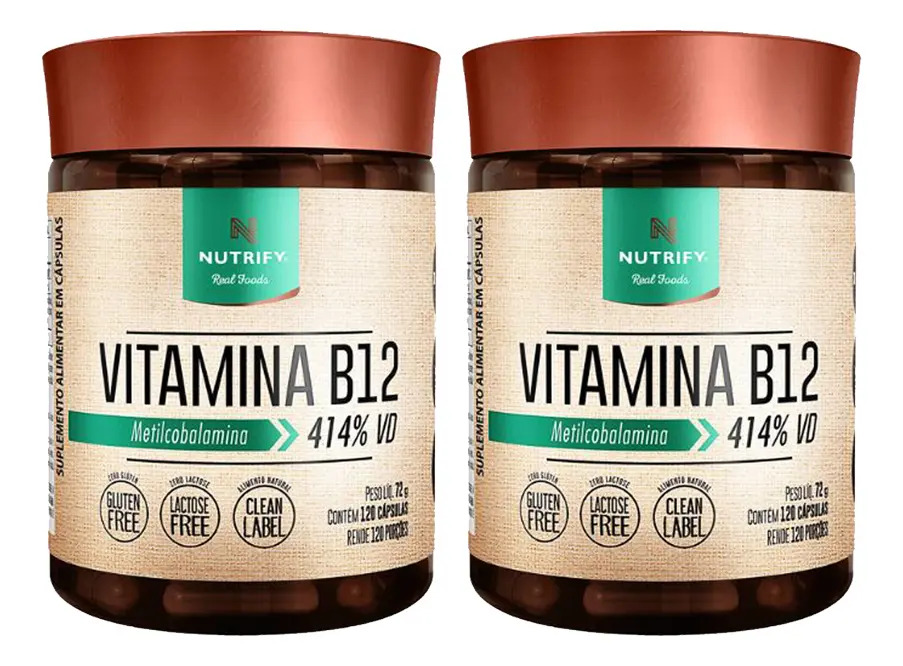 Kit 2 Vitamina B12 Nutrify 120 Cápsulas